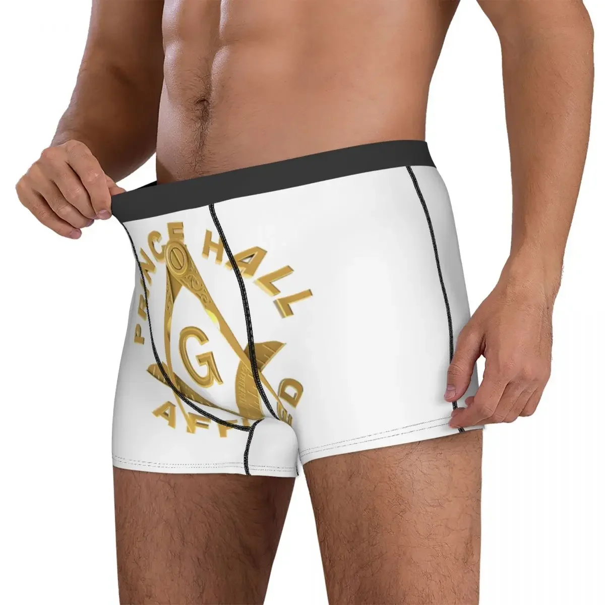 Boxer Underpants Shorts Freemason Masonic Panties Male Breathable Underwear for Homme Man Boyfriend Gift