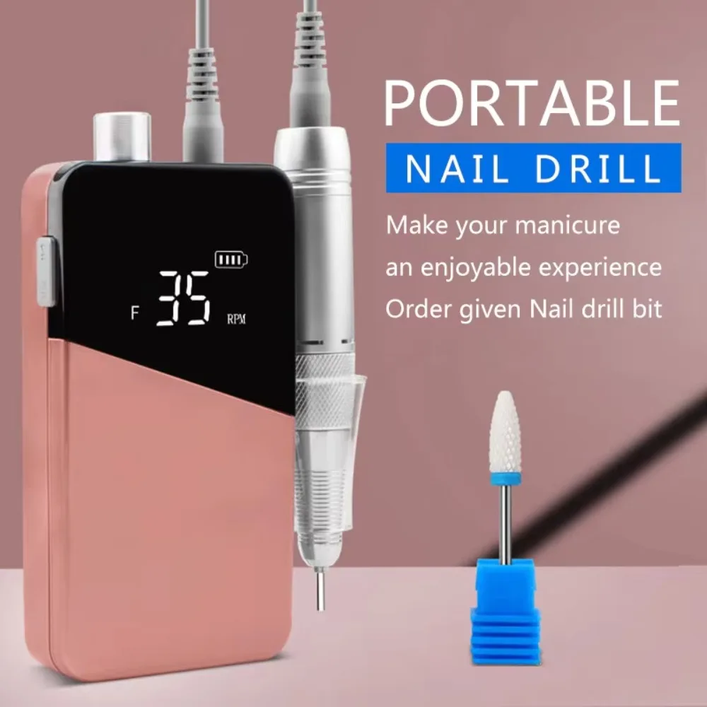 Portable 35000rpm Nail File Drill Kit Electric Manicure Pedicur