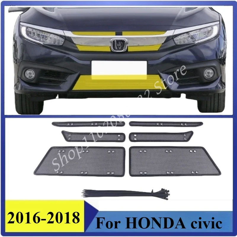 

Insect-proof Air Inlet Protect Cover Airin Insert Net Vent Racing Grill For HONDA civic 2016-2018 Filter