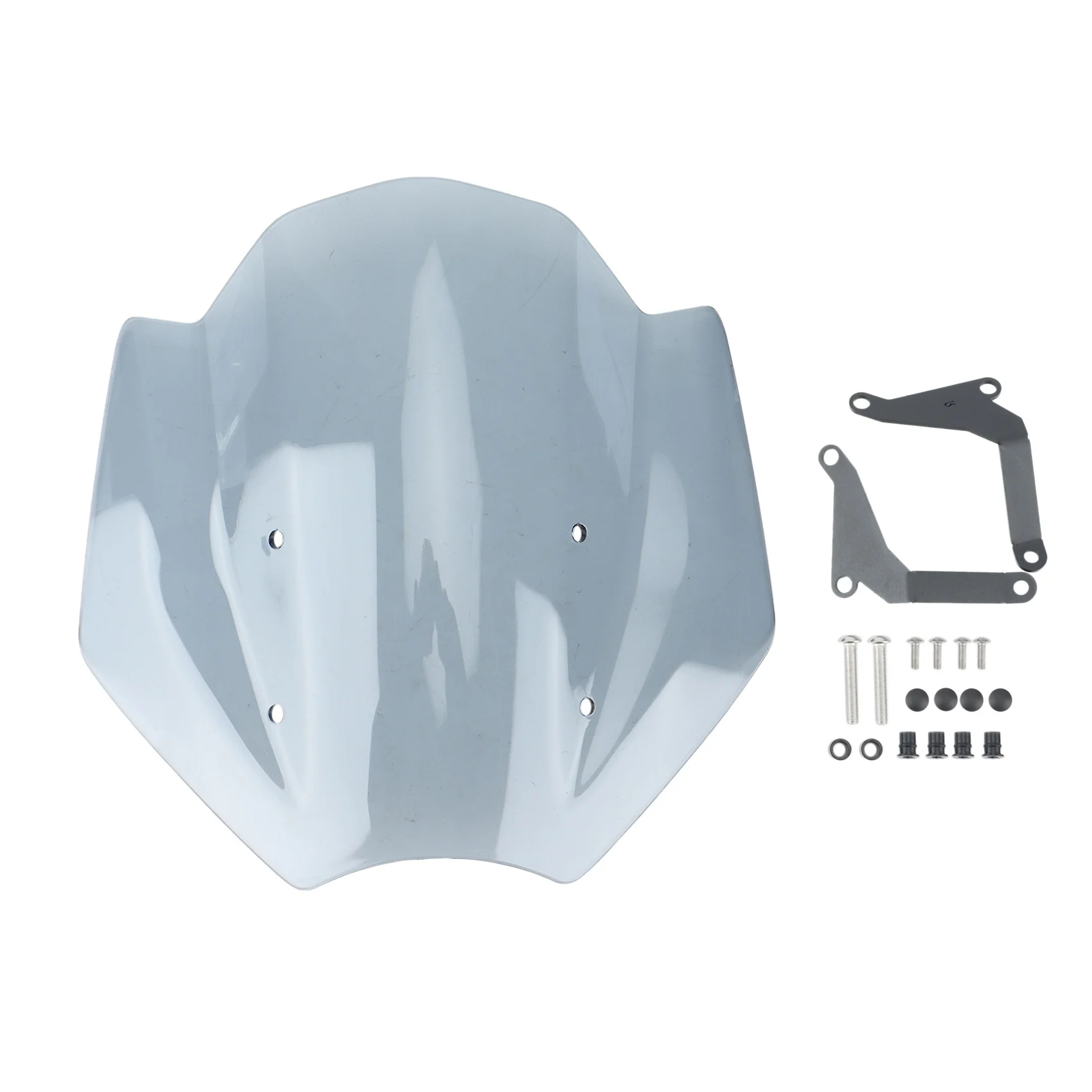 Motorcycle Windshield WindScreen Shield Deflector with Bracket for Triumph Trident 660 2021 2022(Transparent Gray)