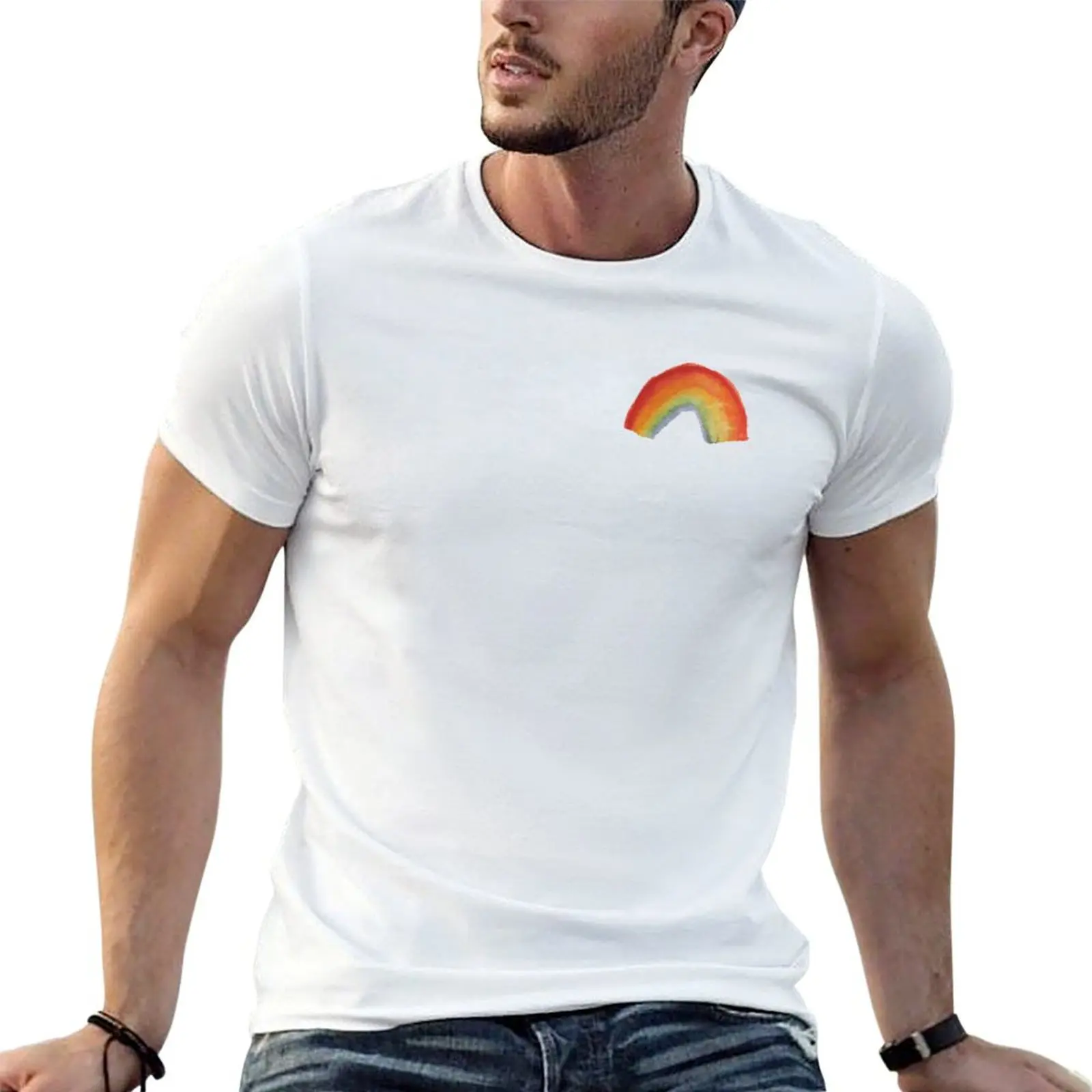 Camiseta COVID Hope Rainbow, camiseta de algodón 100%, camiseta de diseñador para hombre, camiseta de verano
