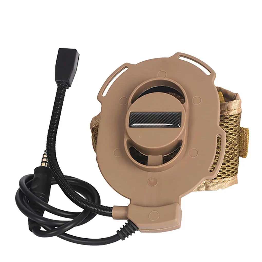 

Охотничья односторонняя гарнитура, уличный микрофон, наушники с шумоподавлением, регулируемые охотничьи наушники с микрофоном, песочный цвет