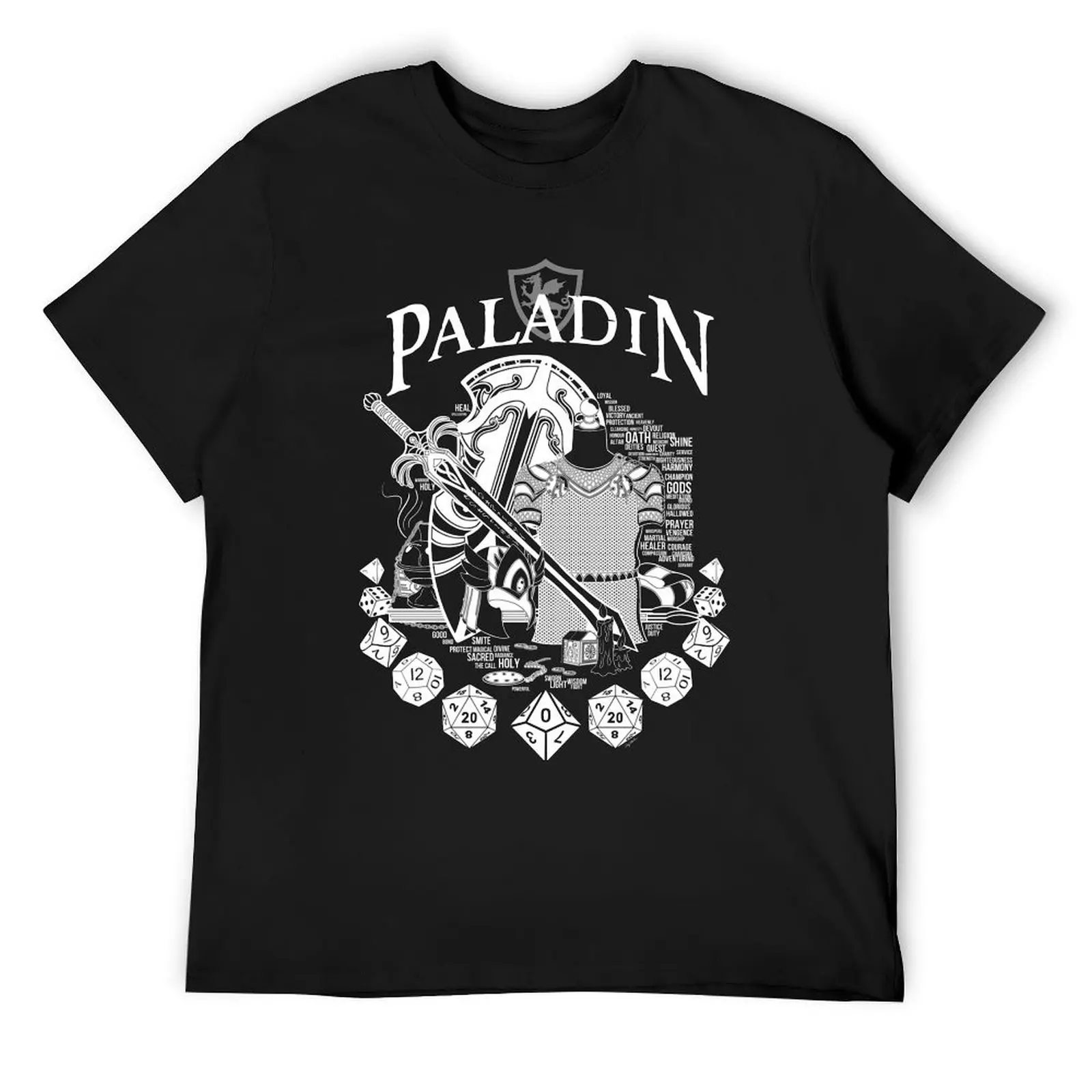 

RPG Class Series: Paladin - White Text T-Shirt funny meme t-shirts blacks sublime shirts graphic tee men