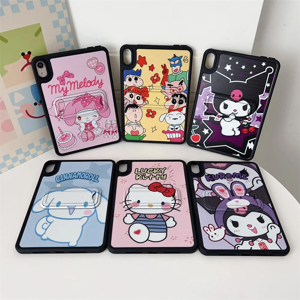 

Cartoon Hello Kitty Stitch Stand Cover For iPad 5/6/7/8/9/10th Air 2/3/4 Pro 12.9 Pro 11 Mini 6 Case Kuromi Melody Accessories