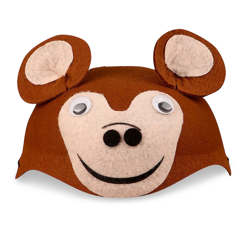 Kids Forest Animal Party Funny Hat Children's Day Gift Kindergarten Zoo Carnival Cosplay Prop Felt Hats Headdress Helmet Cap