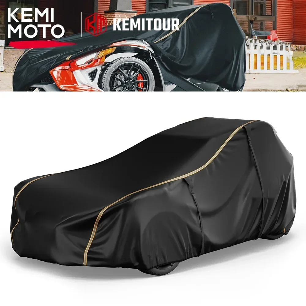 

KEMIMOTO Full Cover Vehicle Storage Cover 420D UV50+ Waterproof Compatible with Polaris Slingshot R S1 S SLR SL Outdoor Indoor