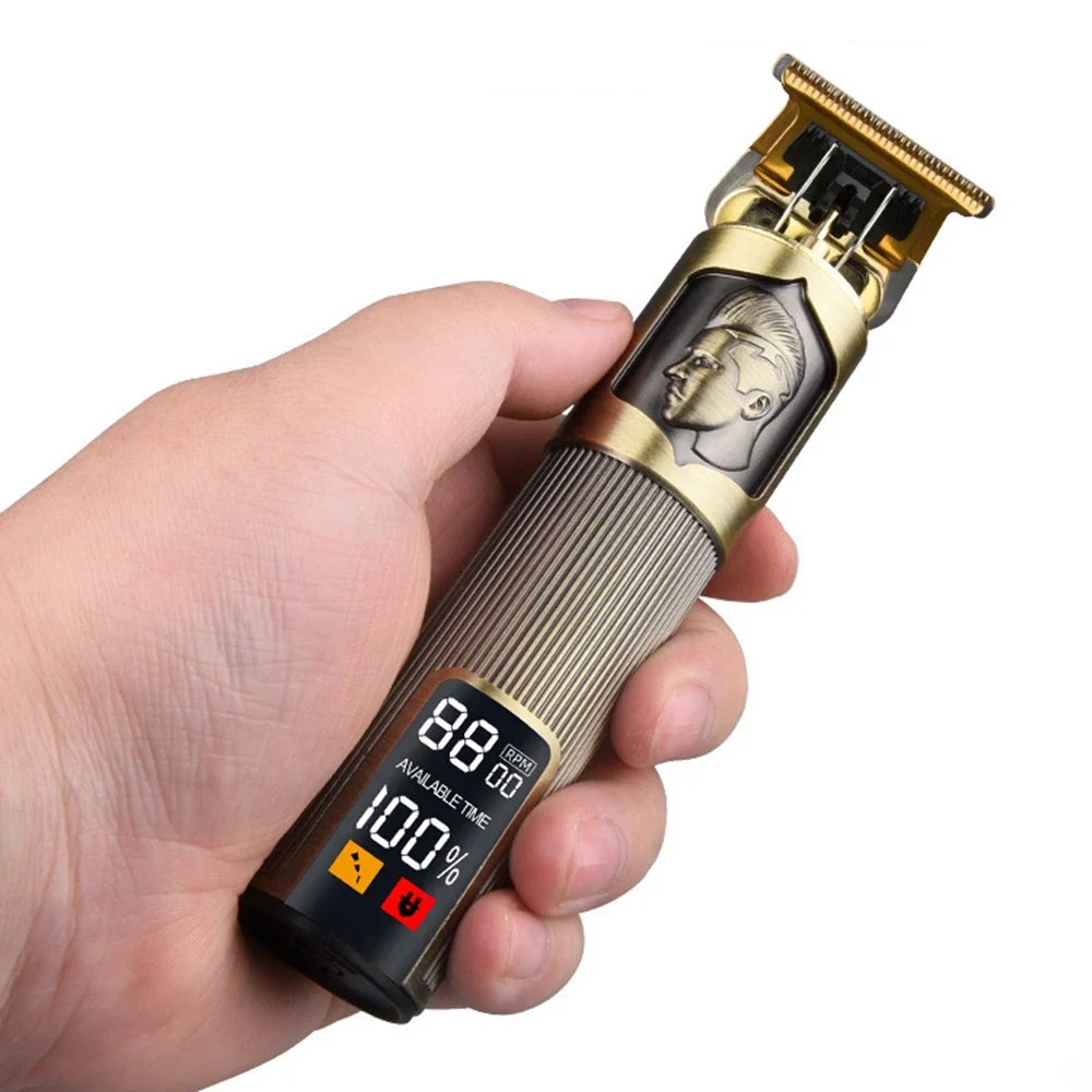 Vintage Haarschneidemaschine USB Lade Haarschneidemaschine Elektrischer Haarschneider Tragbarer Rasierer Professioneller Friseur Freund Geschenk – Detail 3