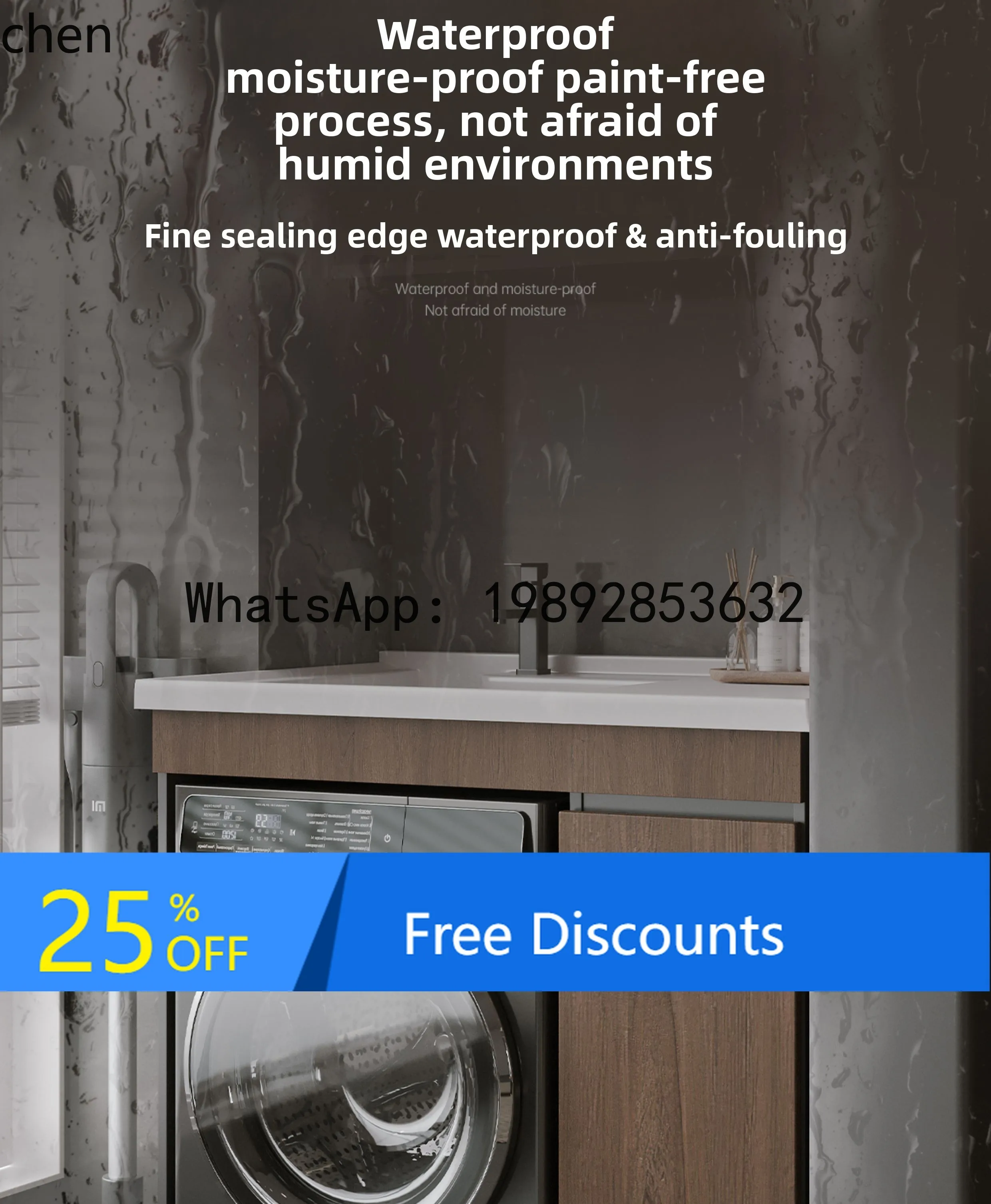 

small apartment balcony cabinet washing machine cabinet laundry pool basin integrated combination with rubbing board