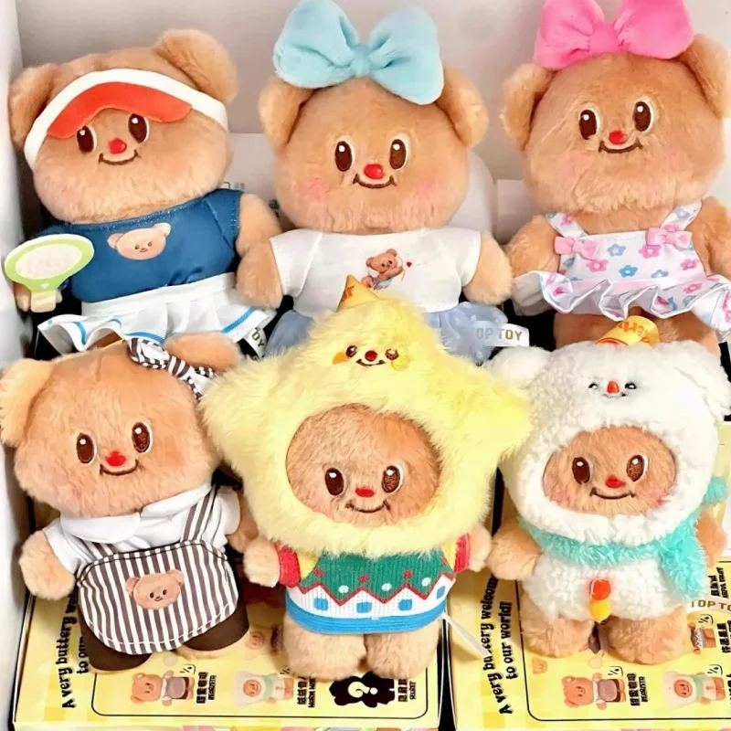 

Genuine Toptoy Butter Bear Versatile Showcase Series Blind Box Cute Plush Bag Pendant Doll Girl Room Ornament Festivel Gift