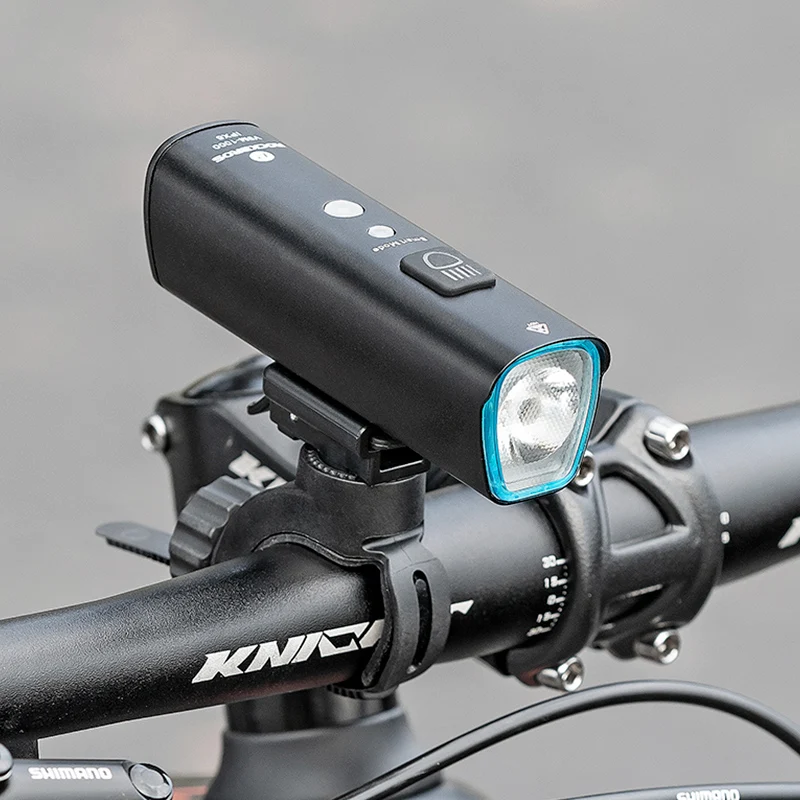 OCKBROS 1000Lumen Fietslicht Smart Trillingsdetectie Voorfietslamp MTB Wegfietskoplamp LED Fietsen Zaklamp Lantaarn