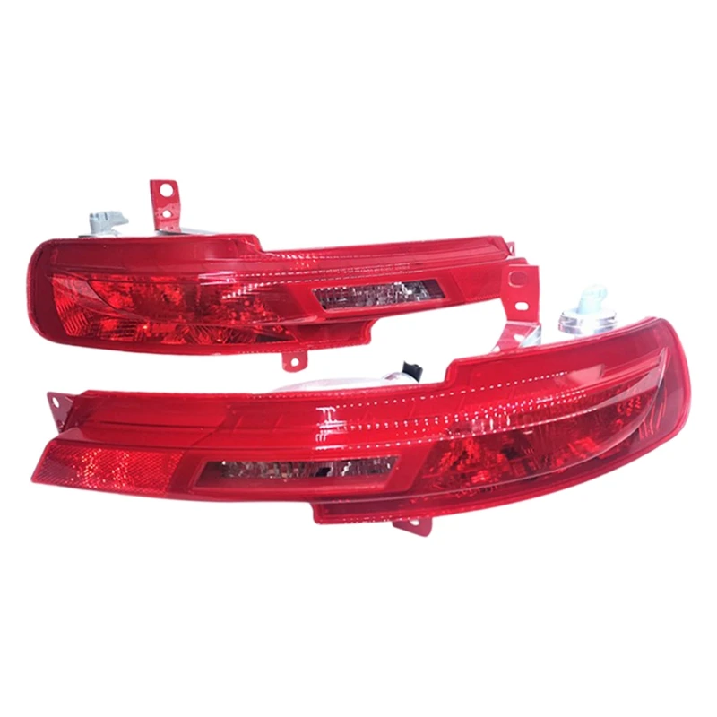 1Pair Car Rear Bumper Fog Light Parking Warning Reflector Taillights With Bulb For Peugeot 508 R83 2019-2022