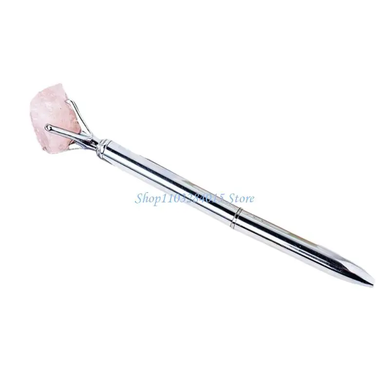 

R6FF Масляная ручка Шариковая ручка из натурального камня Гладкая ручка для письма Школьные принадлежности