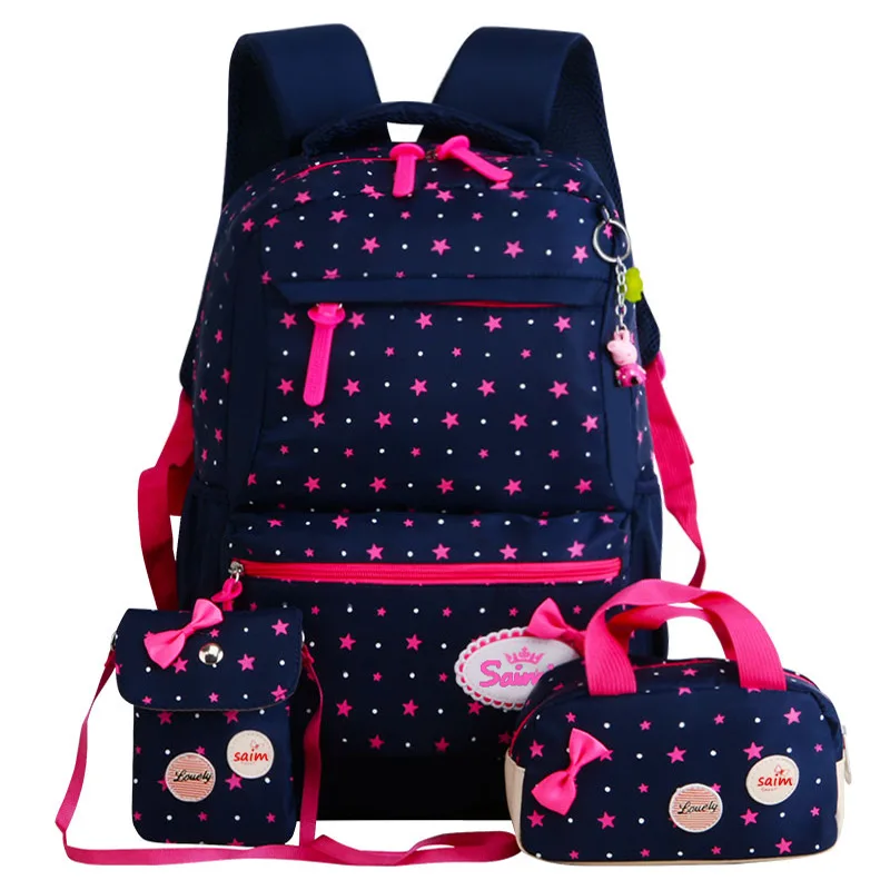 Mochilas escolares para niños y adolescentes, conjunto de 3 unidades, Mochila de viaje, bolso de hombro bonito