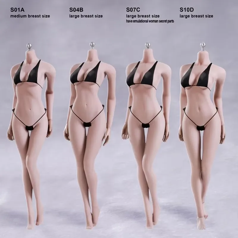 

1/6 Female Seamless Body Figure TBLeague S01A S04B S07C S10D Pale Color Woman Painting Action Figure Model