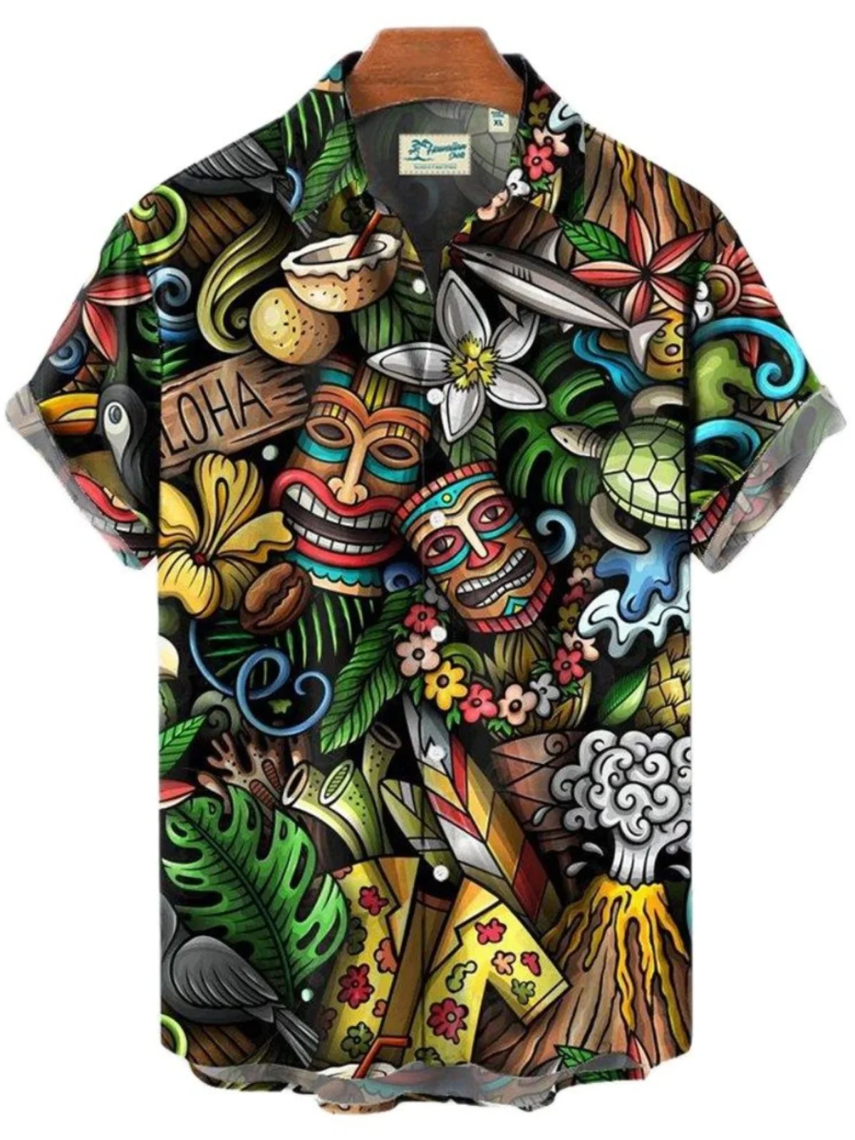 

Свободные мужские ор Све irt с принтом, повседневные, удобные, легкие, летние, модные, молодежные, другие материалы 00%