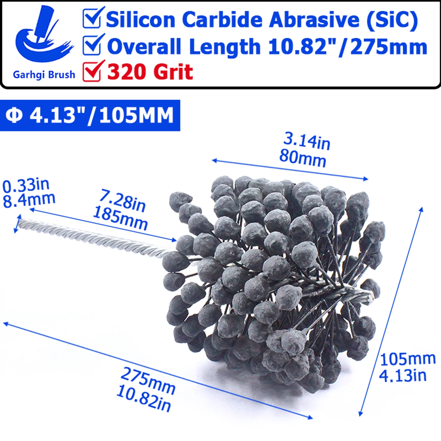 320Grit Zylinder Hone Ball Pinsel Werkzeug Siliziumkarbid Metall Motor Ventilführungen Entgraten Carbon Entfernung Crosshatching Polieren