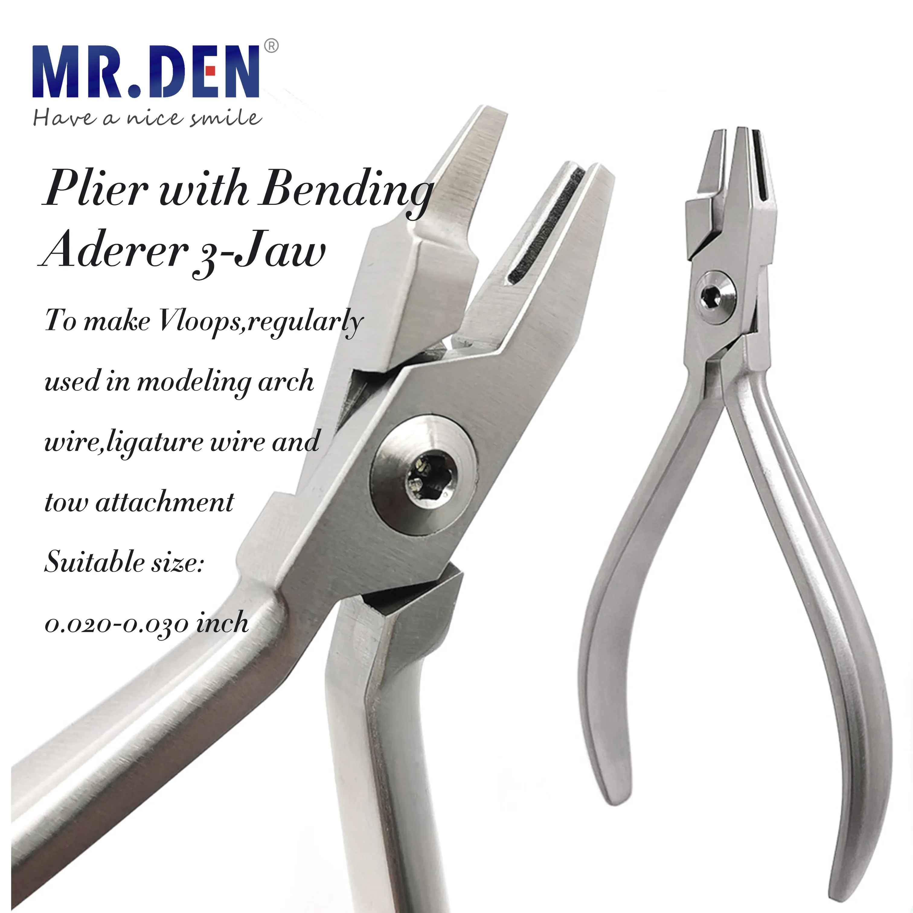 1Pc Dental Orthodontic Forcep Ortho Bending Aderer3-Jaw Plier Multiple Function Dentist Pliers Surgical Instrument for Clinics