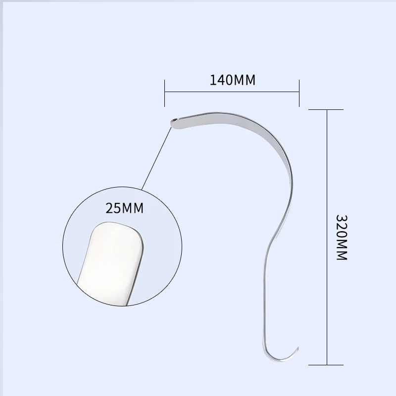 stainless steel deep puller S-shaped large abdominal wall Abdominal puller