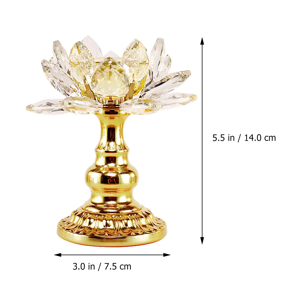 

Home Candlestick Tea Light Candlesticks Crystal Glass Flower Tealight Holder Holders Decor Candleholders Shape