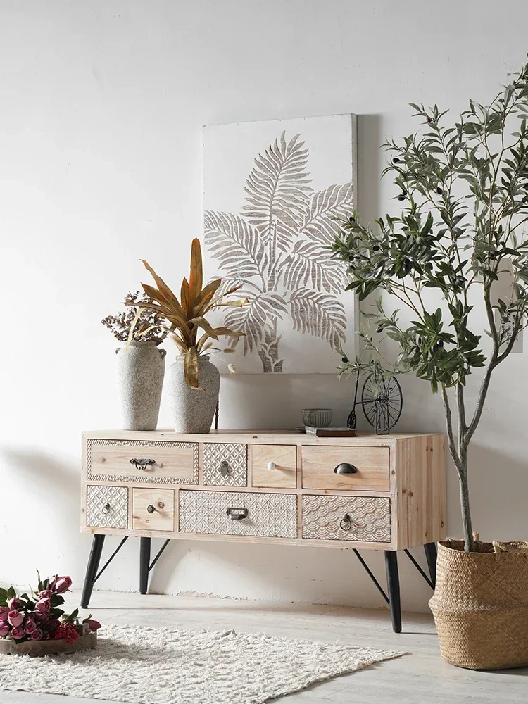 Retro Solid Wood Tv Cabinet for Living Room Premium Quality Easy Installation Easy to Clean Durable Build Easy Assembly