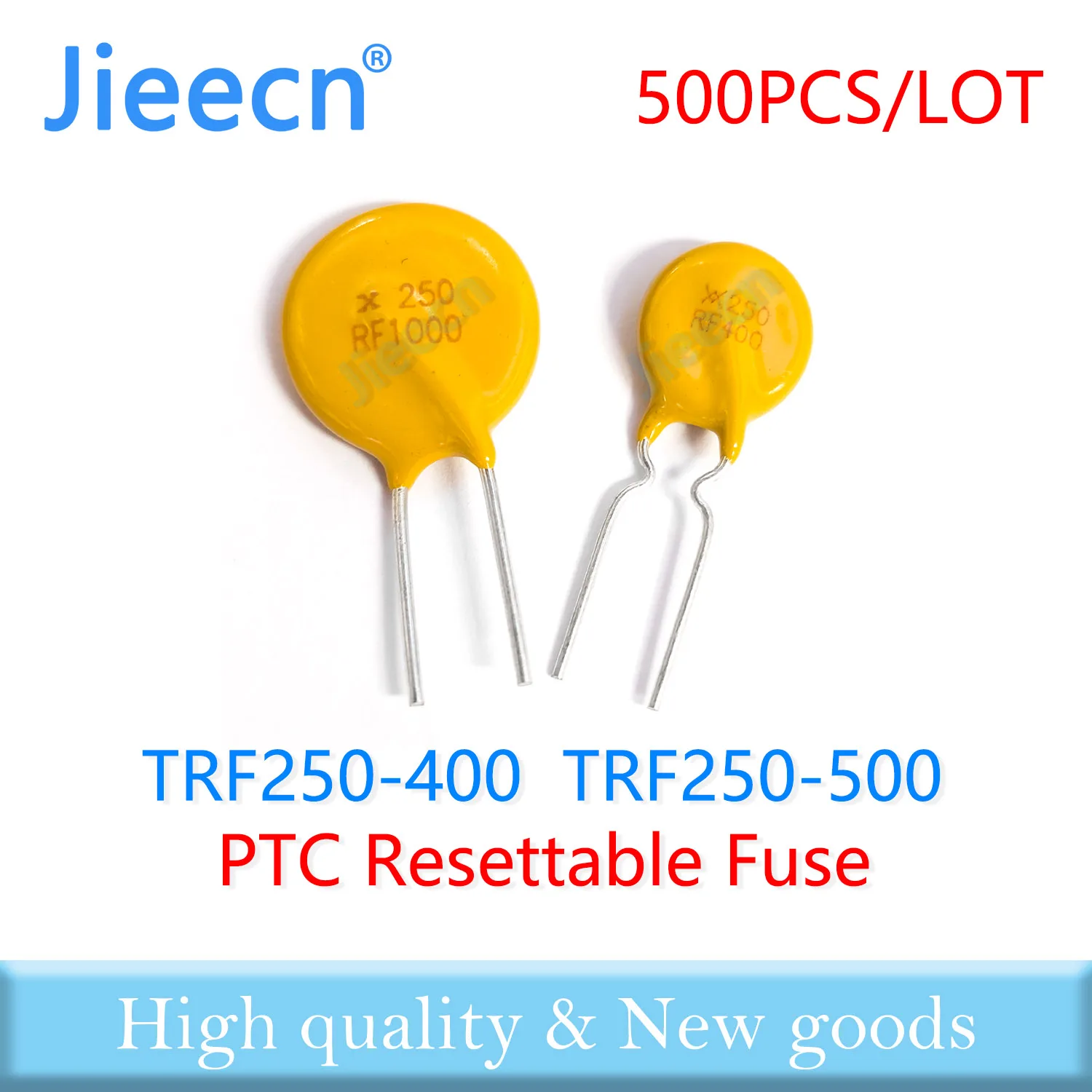 

Jieecn 500PCS TRF250-400 TRF250-500 250V 0.4A 0.5A RF400 RF500 JK250-400U JK250-500U Resettable Fuse PTC DIP Chinese