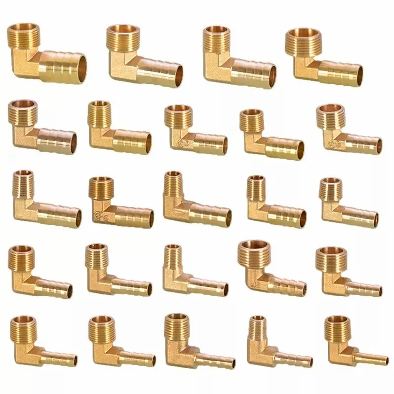 1/2” 3/4” 1” Brass Pipe Fitting BSP Male 90 Degree Elbow 6/8/10/12/14/16/19/25mm Barb Hose Tail Connector Fuel Water Gas Tubing