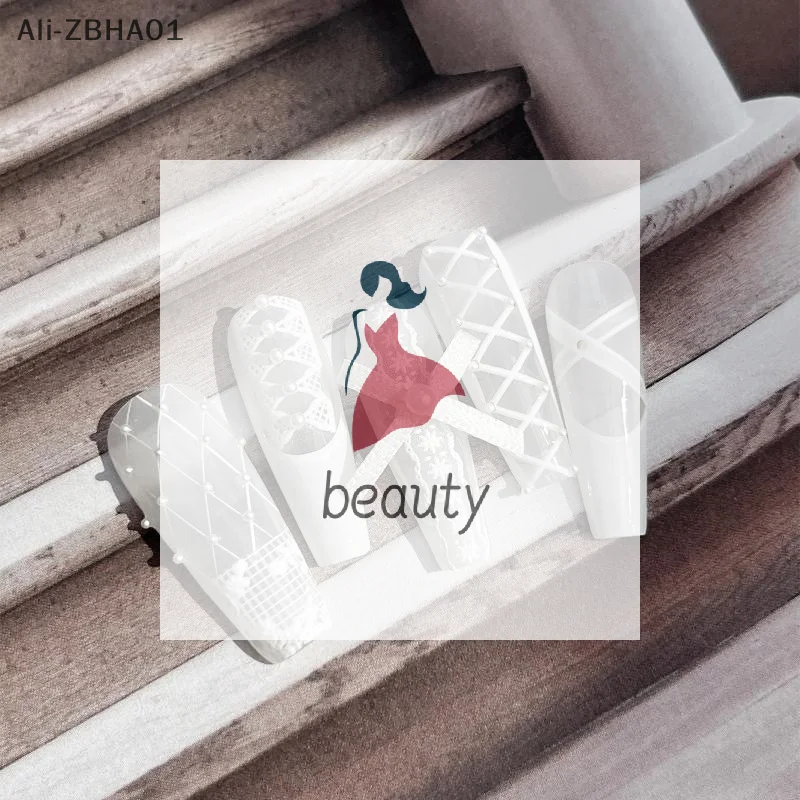 デカール マニキュア ホットガール ユニーク チャーム 5D シンプル ブラック ホワイト シャイニー ゴールド リベット X バンド タイ 粘着 ネイルアート ステッカー