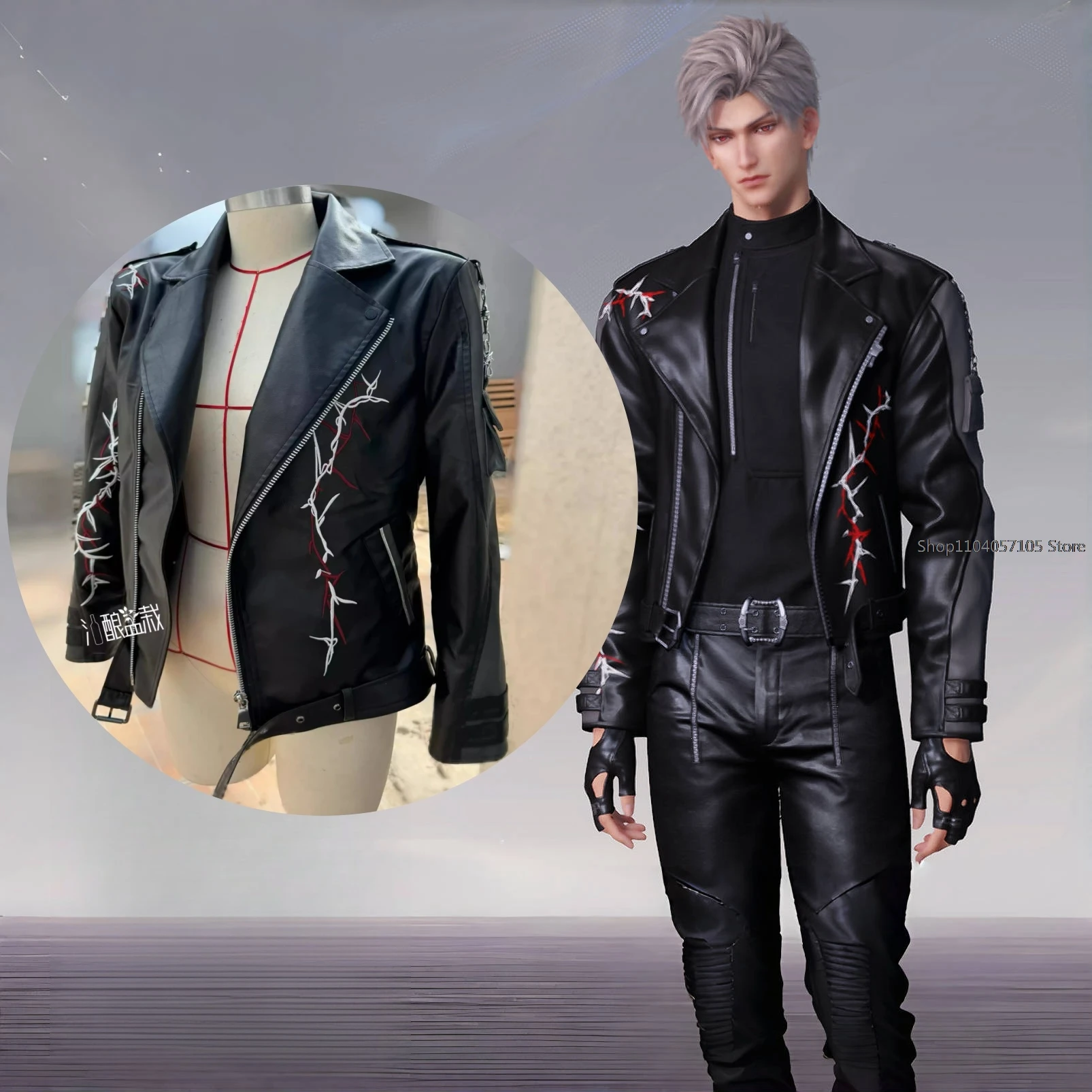 

Sylus Cosplay Outfits Costumes: New Items Kid Costume Love and Deepspace Women Anime Woman Leather Jacket Whole Halloween Party