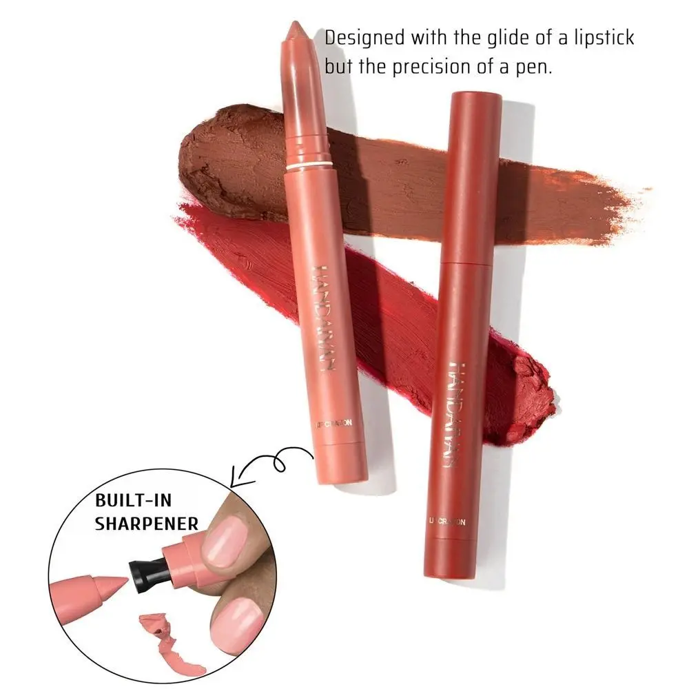 Mode Roterende Matte Lippenstift Potloden Non-Stick Cup Slijpbaar Lipkrijt Langdurige Waterdichte Lipgloss Vrouwen Meisjes