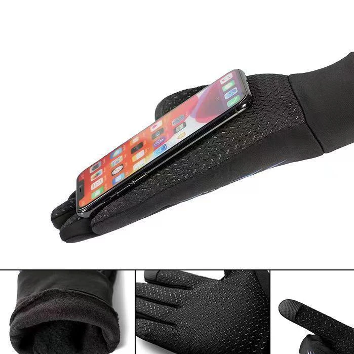 men's cycling gloves waterproof and velvet thermal outdoor mountaineering fitness cycling touch screen sports gloves