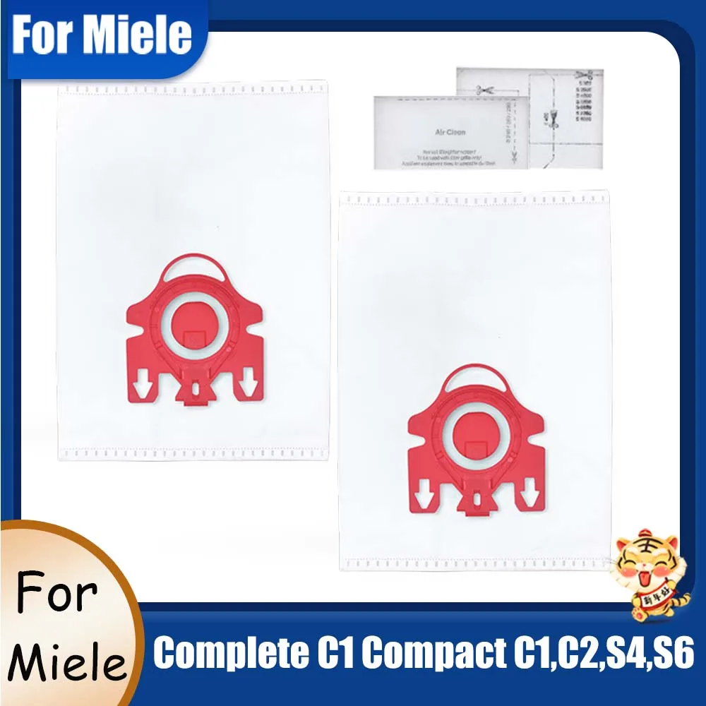 Dust Bags For Miele FJM Complete C1 Compact C1-C2 S4 S6 S700 S300 S4000  Spare Parts Vacuum Cleaner Accessories Airclean 3D Bags