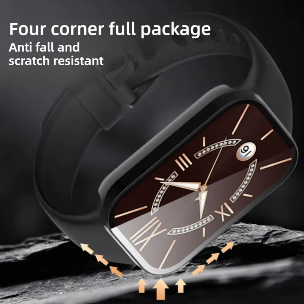 PC Case+Tempered Glass For Xiaomi Band 9 Pro Anti Scratch Protective Cover Screen Protector Full Cover Hard Case Accessories