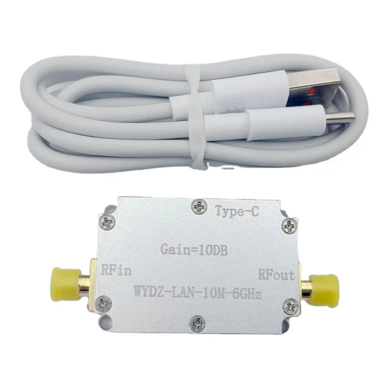 10M-6GHz 10DB/20DB/30DB/40DB LNA High Flatness RF Low Noise Amplifier with SMA Female Connector for Beidou/GPS/SDR Receiver