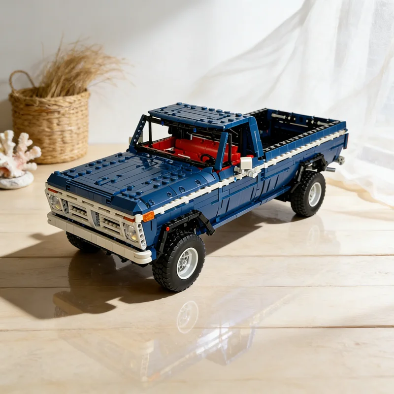 

4289 деталей MOC Ford F-150 Long Bed RWD, техническая модель, конструктор, подарок, креативный коллекционный предмет, декор для демонстрации, премиум-класс, для взрослых