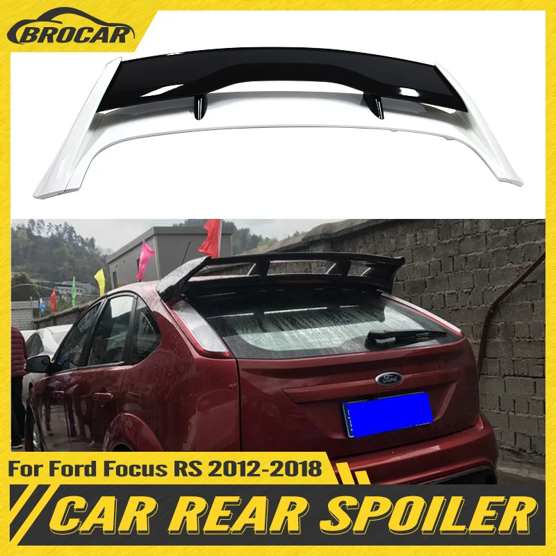 Car Styling For Ford Focus RS Spoiler 2012 2013 2014 2015 2016 2017 2018 Carbon Fiber Rear Trunk Wing Lip Rear Spoiler