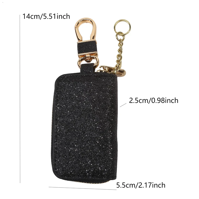 Mini Car Key Bag Fashion Unisex Car Key Storage Bag Creative Star Sparkling Pu Leather General Motors Pendant Key Bag