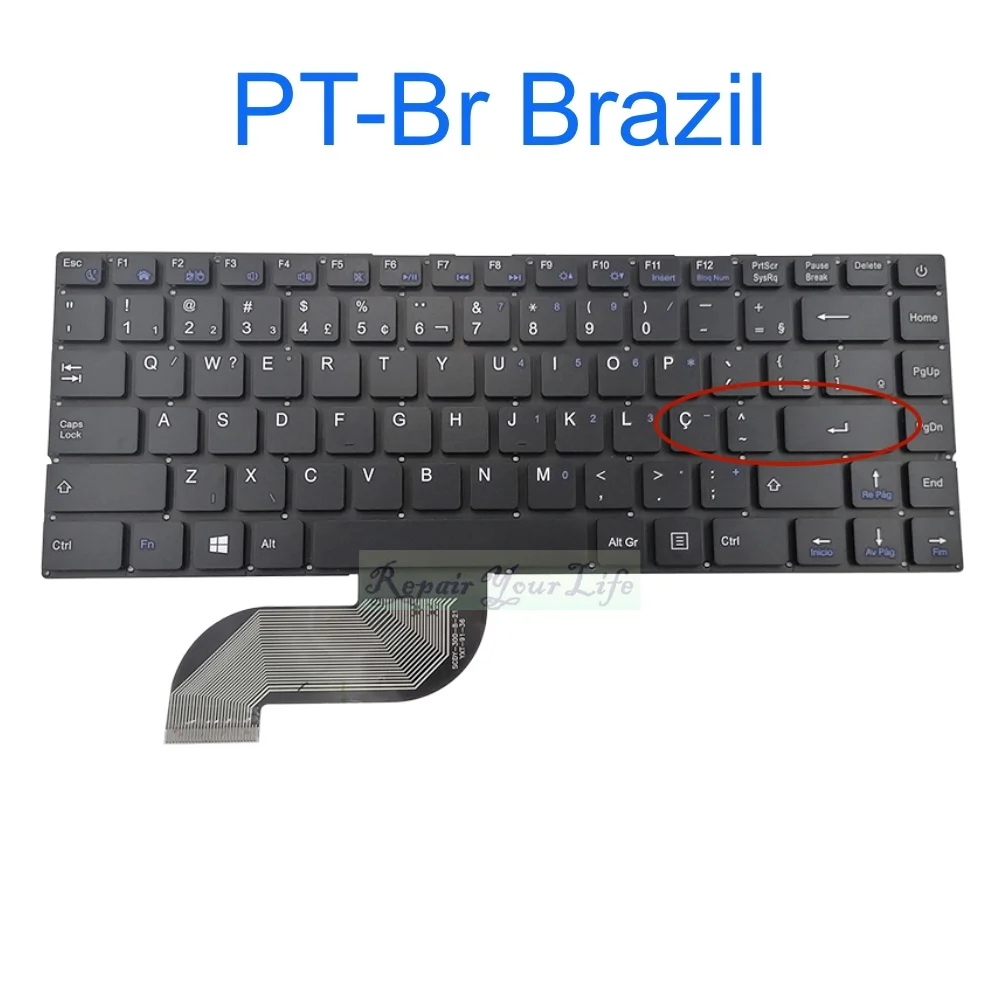 PT-BR Brazil Latin Spanish US Russian Keyboard for Philco Pnb14, for Multilaser Legacy PC150 ML-WI09 PC151 Notebook Keyboards