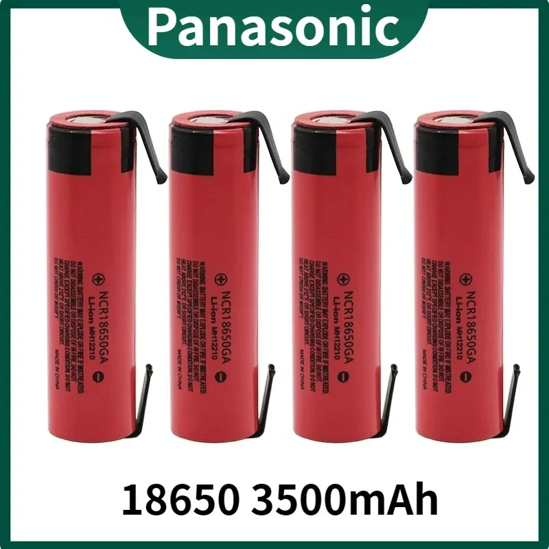 

Panasonic подлинная 18650ga 20A разряд 3,7 В 3500 мАч аккумулятор игрушечный фонарик перезаряжаемая батарея плоская литиевая батарея + никель