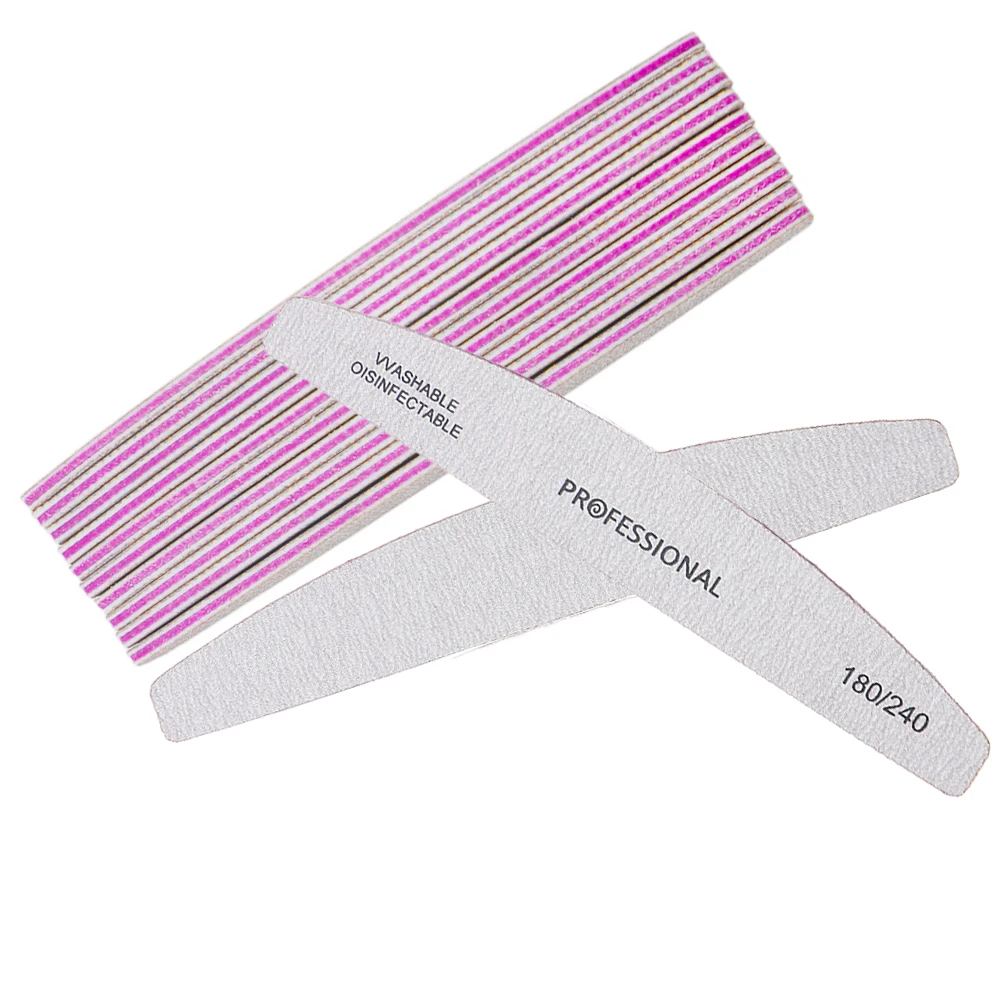 5/10 sztuk zestaw pilników do paznokci bananowych 180/240 papier ścierny do szlifowania paznokci pilnik buforowy profesjonalne akcesoria i narzędzia do Manicure