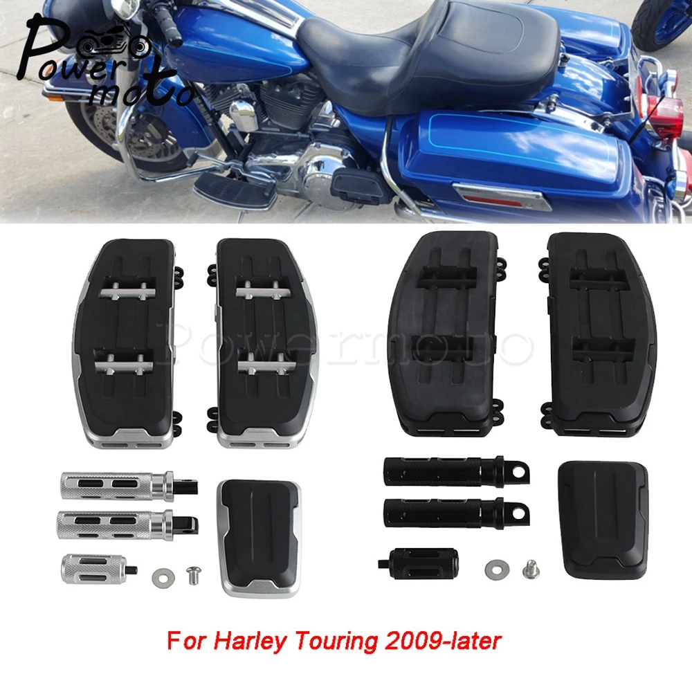 

For Harley Touring Rider Footboard Brake Pedal Shifter Pad Passenger FootPegs Kit Fits Motorcycle Footrest Foot Pegs 2009-2024