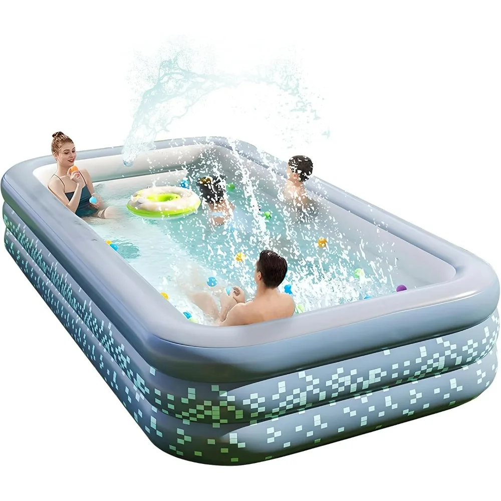 

Inflatable Swimming Pool with Filter Sprinkler Extra Large Blow Up Family with for Outdoor Garden Backyard Party freight free