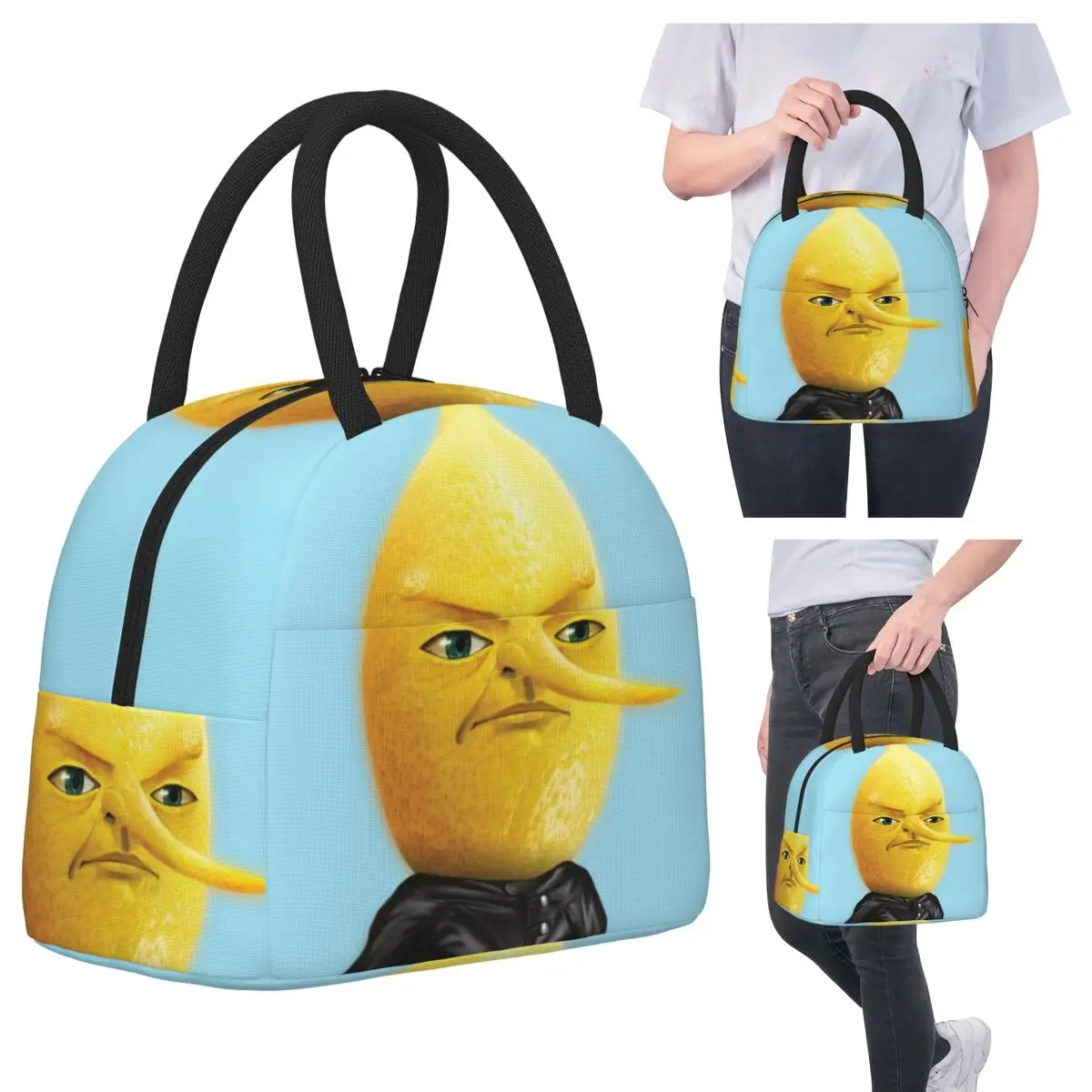 

Earl Of Lemongrab Insulated Lunch Bag for Kids School Cooler Thermal Food Box Tote Leakproof Lunch Boxes Container