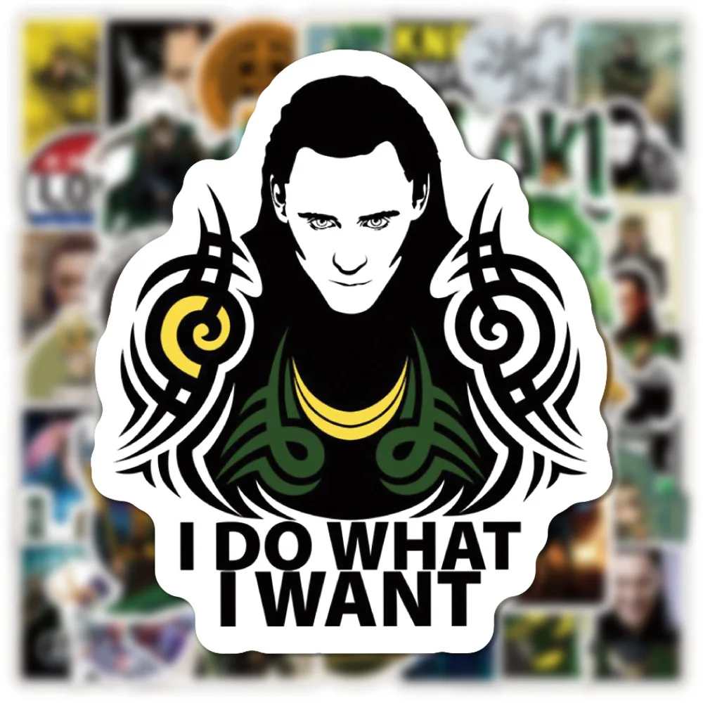 10/30/50pcs Cool Disney Marvel Movie Loki Stickers DIY Skateboard Phone Car Bike Guitar Suitcase Laptop Sticker Decal Kids Toy