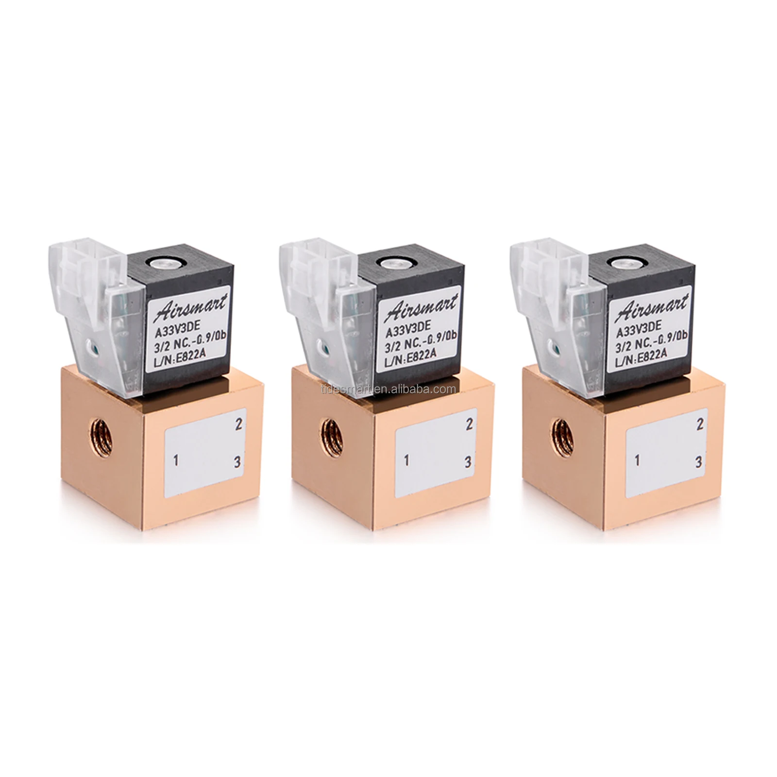 micro 3/2 solenoid valve 24v electric plastic solenoid valve 3 way  electromagnetic directional valve