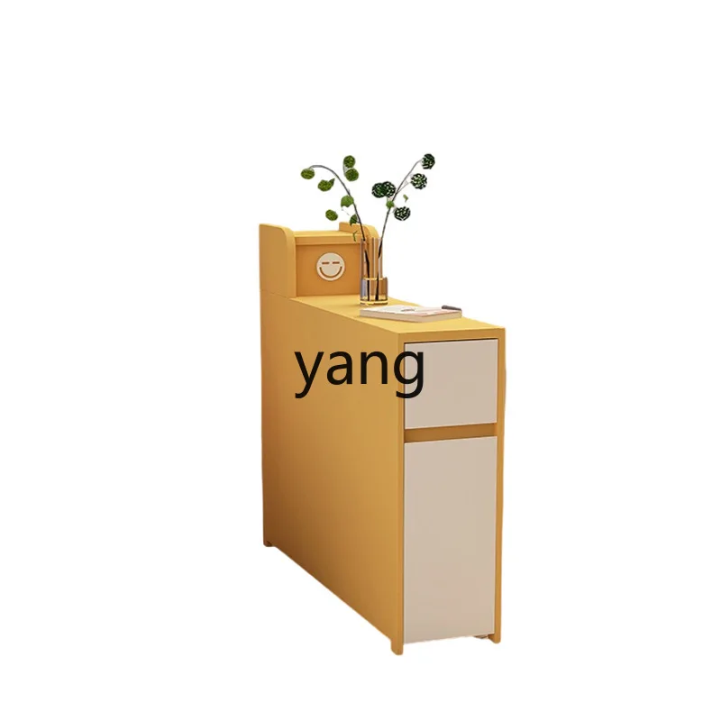 

LFH Sofa Side Cabinet Solid Wood Living Room with Charging Socket Simple Modern Narrow Locker
