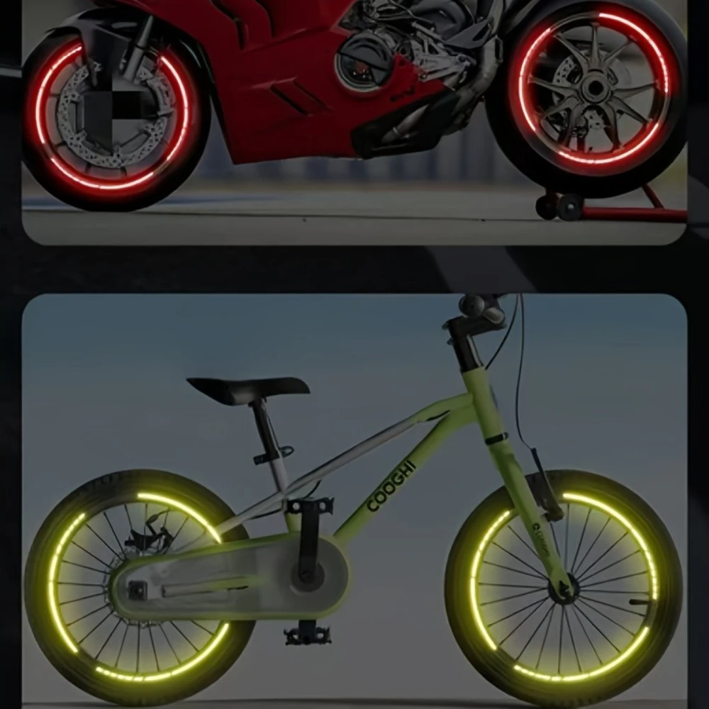 8 قطعة/ورقة شريط محور عجلات السيارة ملصقات عاكسة مقاوم للماء Sunproof ذاتية اللصق شارات الفينيل العالمية #6