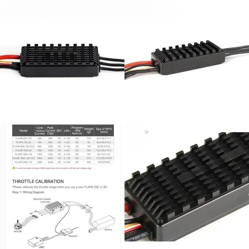 FLAME 80A 12S V2.0 6-12S Multi-rotor Brushless Motor Electric Governor