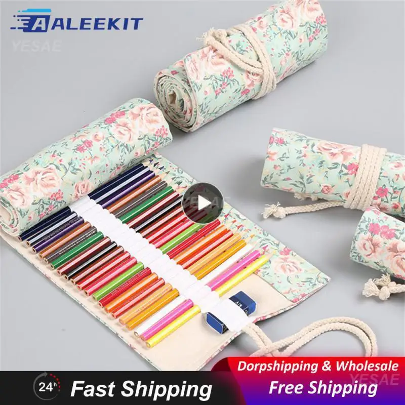 Pen Curtain Fresh And Simple Bold Binding Rope Bundle Strong Not Easy To Loose Easy Access Storage Bag Stationery Storage Canvas