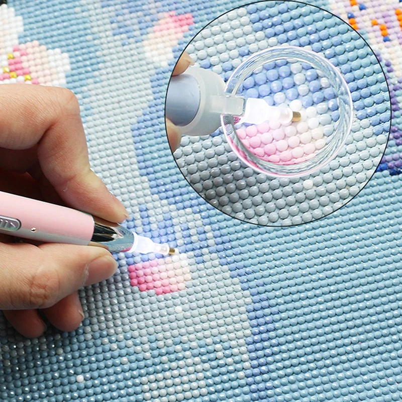 Juego de Bolígrafo de punta de iluminación con lupa, herramienta de artesanía, 1 Juego