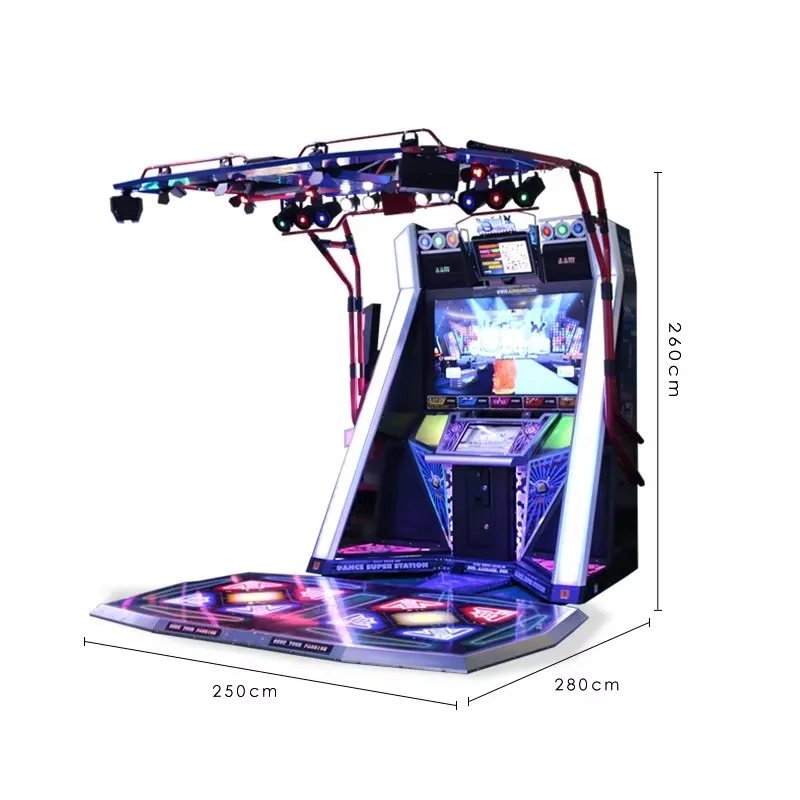 Adult Dance Machine Coin Operated Arcade Fifth Generation Light Rhythm Dynamic Music Video Games Dancing Machine Gaming Euiqimen